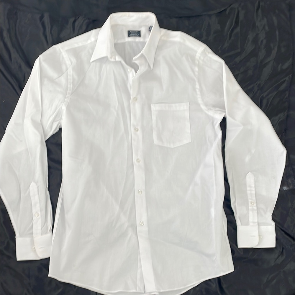 White Dress Shirt with Long Sleeves and Regular Fit